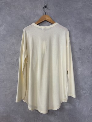 画像3: YARRA 　ナチュラルソフト天竺ロングカットソー　　02；アイボリー　　FREE (3)