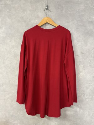 画像3: YARRA 　ナチュラルソフト天竺ロングカットソー　　40；レッド　　FREE (3)