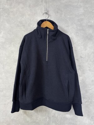 画像1: YARRA NEU　ウォーム裏毛ハーフZIP　55；ネイビー　　サイズ；FREE (1)