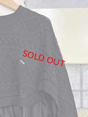 画像2: 2025秋冬　FITH   ニット✖️フハク　ティアードワンピース　2：黒 (2)