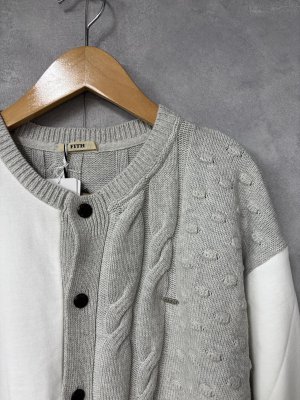 画像2: 2025秋冬　FITH   ウラケ✖️ニットカーディガン　　1：白 (2)