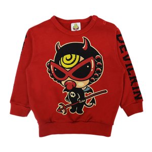 画像1: MY FIRST HYSTERIC　　DEVILKIN 羽付き 裏毛トレーナー　　20；レッド (1)
