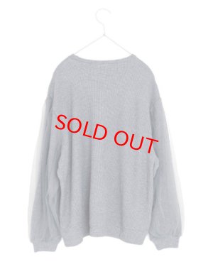 画像4: MakeYourDay　　ママとおそろいシアーフラワー袖プルオーバー　　カラー；グレー　　サイズ；F (4)