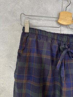 画像2: LILOU+LILY 　AUTUMN CHECK スカート　C.NAVY　　size:38 (2)