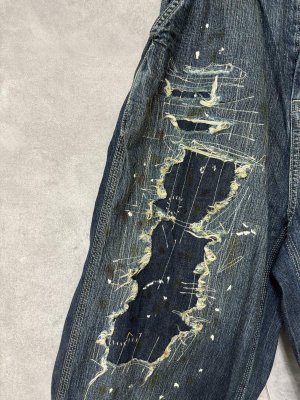 画像2: 2025秋冬　DENIMDUNGAREE　　8OZデニム リメイク イージー PN　　4；紺 (2)