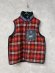 画像1: 2025秋冬　DENIMDUNGAREE　  シャギーチェック ベスト　　5；赤 (1)