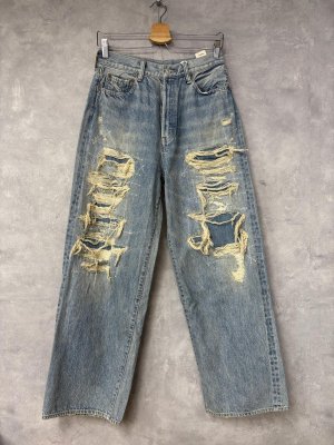 画像1: 2025秋冬　DENIMDUNGAREE　12ozHOME MADEデニム グランジ PN　44；ライトブルー (1)