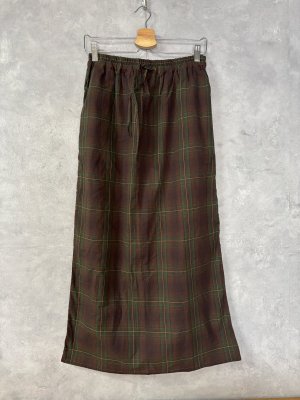 画像1: LILOU+LILY 　AUTUMN CHECK スカート　B.BURGUNDY　　size:38 (1)