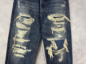 画像2: 2025秋冬　DENIMDUNGAREE　12ozHOME MADEデニム グランジ PN　14；ブルー (2)