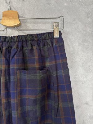 画像3: LILOU+LILY 　AUTUMN CHECK スカート　C.NAVY　　size:38 (3)