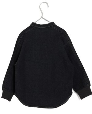 画像2: MakeYourDay　　バンドカラーシャツ　　BK　　 (2)