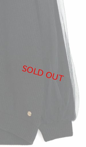 画像3: MakeYourDay　　ママとおそろいシアーフラワー袖プルオーバー　　カラー；ブラック　　サイズ；F (3)