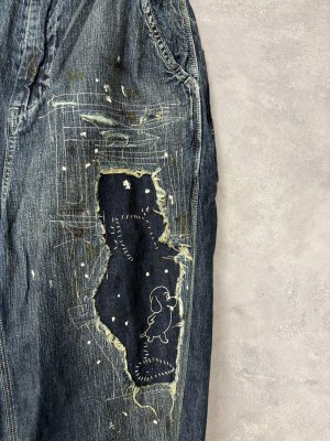 画像3: 2025秋冬　DENIMDUNGAREE　　8OZデニム リメイク イージー PN　　4；紺 (3)