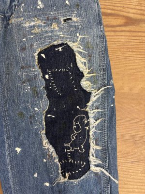 画像2: 2025秋冬　DENIMDUNGAREE　　8OZデニム リメイク イージー PN　　14；ブルー (2)