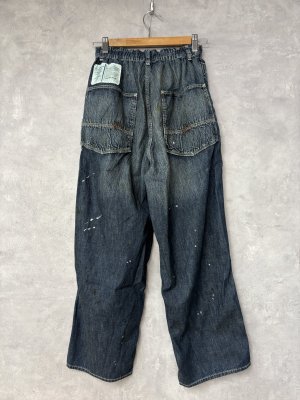 画像4: 2025秋冬　DENIMDUNGAREE　　8OZデニム リメイク イージー PN　　4；紺 (4)