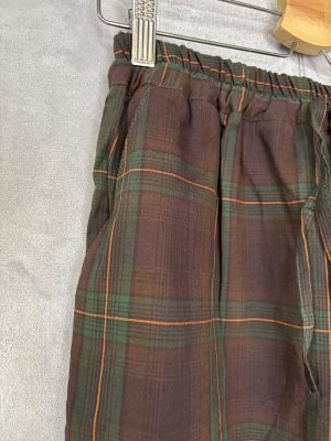 画像2: LILOU+LILY 　AUTUMN CHECK スカート　B.BURGUNDY　　size:38 (2)