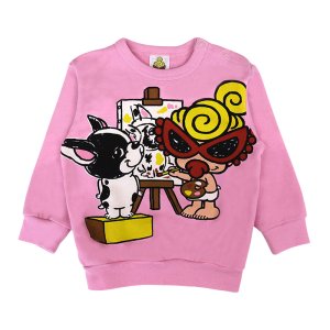画像1: MY FIRST HYSTERIC　MINI&J BEST MEMORIES 裏毛トレーナー　27；ペールピンク (1)