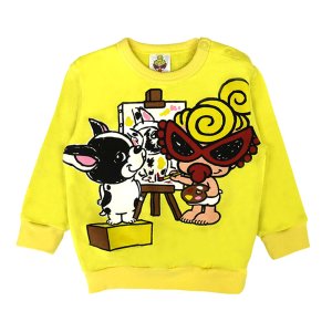 画像1: MY FIRST HYSTERIC　MINI&J BEST MEMORIES 裏毛トレーナー　60；イエロー (1)