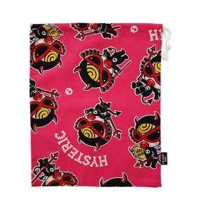 画像1: Hystericmini　DEVILKIN総柄 巾着　　29；ピンク系 (1)