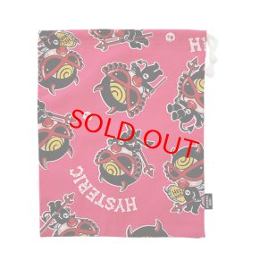 画像1: Hystericmini　DEVILKIN総柄 巾着　　29；ピンク系 (1)