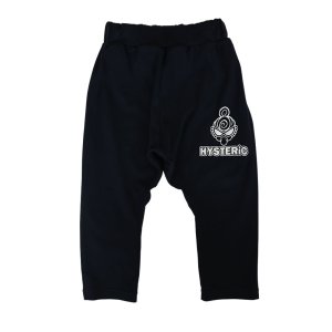 画像1: MY FIRST HYSTERIC　ハイハイMINI 10分丈 スムースパンツ　　10；ブラック (1)