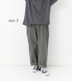 画像1: Veritecoeur    ユニセックスカーゴパンツ　　カラー：khaki (1)