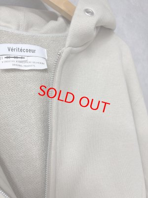 画像4: Veritecoeur   ユニセックスジップアップスウェット　　　カラー；ICEGRAY (4)