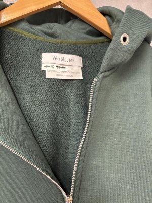 画像5: Veritecoeur   ユニセックスジップアップスウェット　　　カラー；GREEN (5)