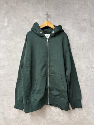 画像1: Veritecoeur   ユニセックスジップアップスウェット　　　カラー；GREEN (1)