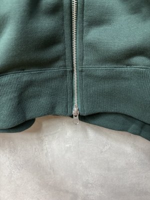 画像3: Veritecoeur   ユニセックスジップアップスウェット　　　カラー；GREEN (3)