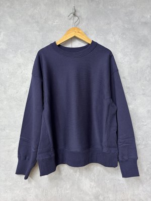 画像1: Veritecoeur   ユニセックスクルーネックスウェット　　　カラー；NAVY (1)