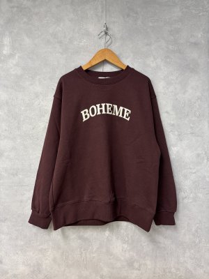 画像1: doux bleu　BOHEMEスウェット　　42；ボルドー　　サイズ；FREE (1)