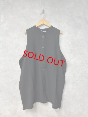 画像1: LILOU+LILY 　HIGH GAUGE KNIT LONGBEST   　D.BLACK　size:38 (1)