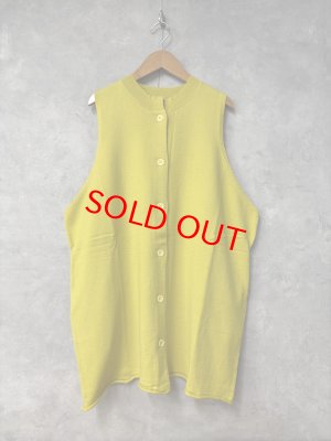 画像1: LILOU+LILY 　HIGH GAUGE KNIT LONGBEST   　B.YELLOW  　size:38 (1)