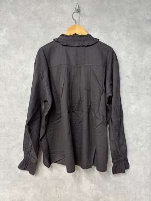 画像4: doux bleu　フリルカラーブラウス　　99；ブラック　　サイズ；FREE (4)