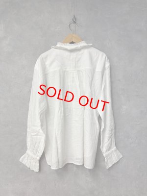 画像4: doux bleu　フリルカラーブラウス　　01；ホワイト　　サイズ；FREE (4)