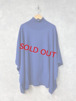 画像1: LILOU+LILY 　HIGH GAUGE KNIT BOTTLE NECK CAPE   　C.POYAL BLUE 　size:38 (1)