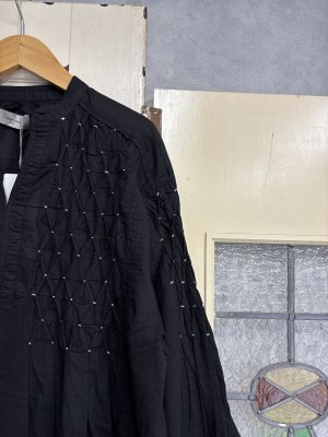 画像2: doux bleu　スモッキングワンピース　　99；ブラック　サイズ；FREE (2)