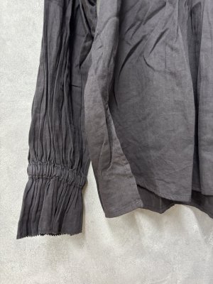 画像2: doux bleu　フリルカラーブラウス　　99；ブラック　　サイズ；FREE (2)