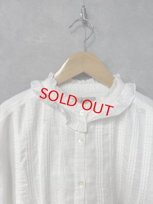 画像3: doux bleu　フリルカラーブラウス　　01；ホワイト　　サイズ；FREE (3)