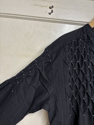 画像3: doux bleu　スモッキングワンピース　　99；ブラック　サイズ；FREE (3)