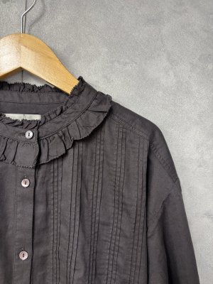 画像3: doux bleu　フリルカラーブラウス　　99；ブラック　　サイズ；FREE (3)