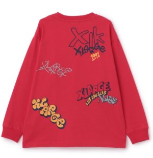 画像2: XLARGE KIDS　総柄グラフィティ長袖Tシャツ　　80；黒 (2)