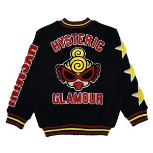 画像2: Hystericmini　MINI FACE 裏起毛 ブルゾン　　10；ブラック (2)