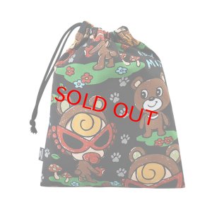 画像3: Hystericmini　SEEK A BABY BEAR総柄 巾着　 (3)
