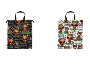 画像1: Hystericmini　SEEK A BABY BEAR総柄 体操着入れ (1)