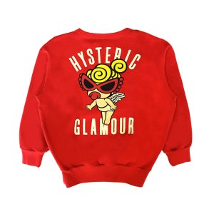 画像2: Hystericmini　ANGEL MINI 裏毛トレーナー　20；レッド (2)