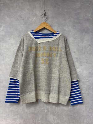 画像1: 2025秋冬　DENIMDUNGAREE　 ウラケ 52 レイヤード スウェット　　3；グレー (1)