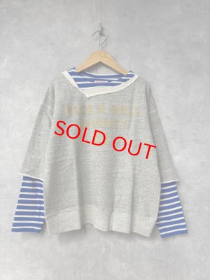 画像1: 2025秋冬　DENIMDUNGAREE　 ウラケ 52 レイヤード スウェット　　3；グレー (1)