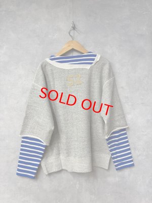 画像4: 2025秋冬　DENIMDUNGAREE　 ウラケ 52 レイヤード スウェット　　3；グレー (4)